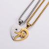 Hip-hop Simple Style Heart Shape Stainless Steel 18k Gold Plated Pendant Necklace