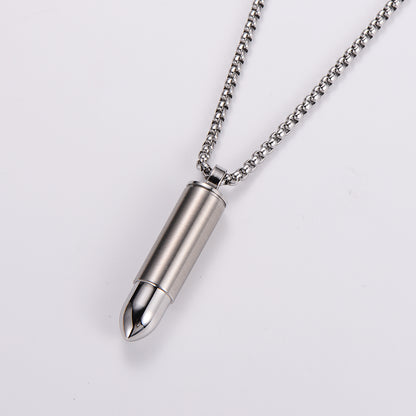 Simple Style Bullet Stainless Steel 18k Gold Plated Unisex Pendant Necklace