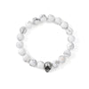 Casual Retro Skull Stainless Steel Agate Ore Beaded Unisex Bracelets