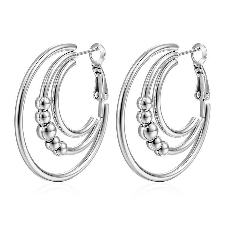 1 Pair Ig Style Geometric Plating Stainless Steel Earrings