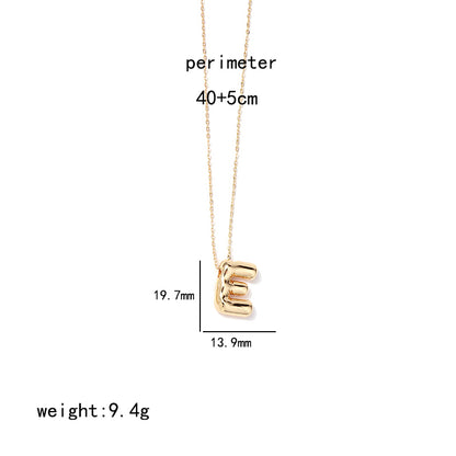 Ig Style Simple Style Letter Stainless Steel Copper Polishing Plating 18k Gold Plated Pendant Necklace