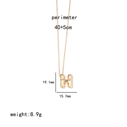 Ig Style Simple Style Letter Stainless Steel Copper Polishing Plating 18k Gold Plated Pendant Necklace