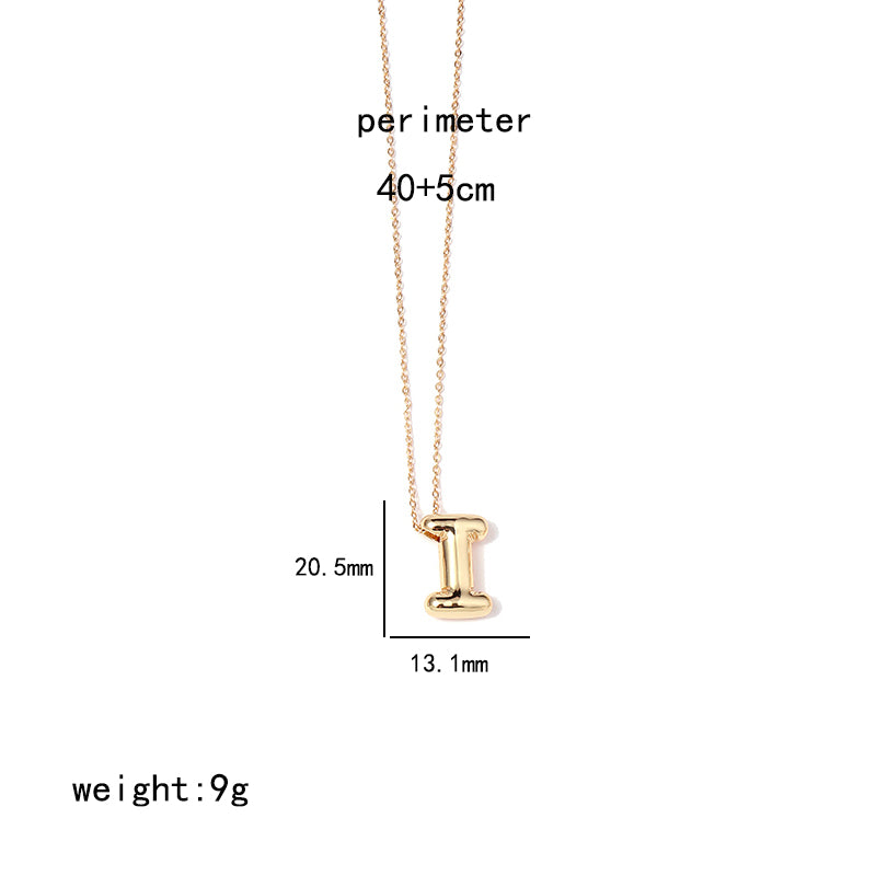 Ig Style Simple Style Letter Stainless Steel Copper Polishing Plating 18k Gold Plated Pendant Necklace