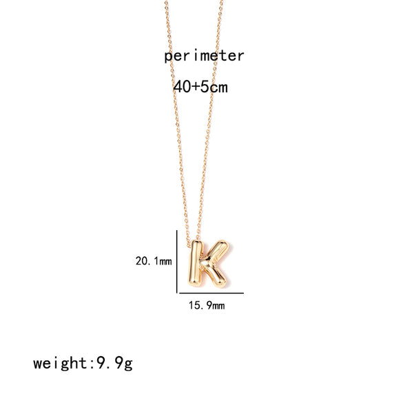 Ig Style Simple Style Letter Stainless Steel Copper Polishing Plating 18k Gold Plated Pendant Necklace