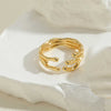 Simple Style Commute Heart Shape Solid Color Copper Plating 14k Gold Plated Open Rings