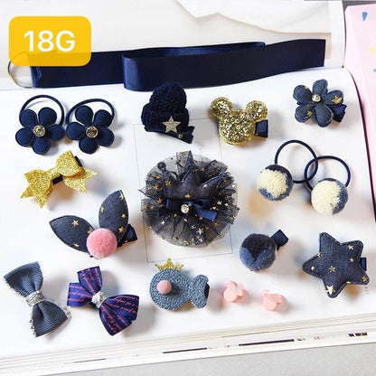 Kid'S Cute Rabbit Flower Bow Knot Cloth Sequins Hair Clip Hair Tie