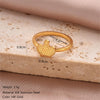 Simple Style Solid Color Classic Style Cross Heart Shape Crown Stainless Steel 14k Gold Plated Rings