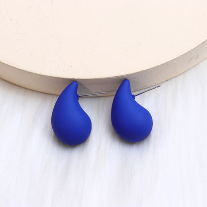 1 Pair Simple Style Water Droplets Spray Paint Arylic Ear Studs