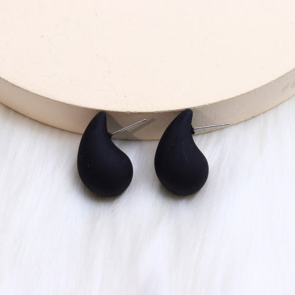 1 Pair Simple Style Water Droplets Spray Paint Arylic Ear Studs