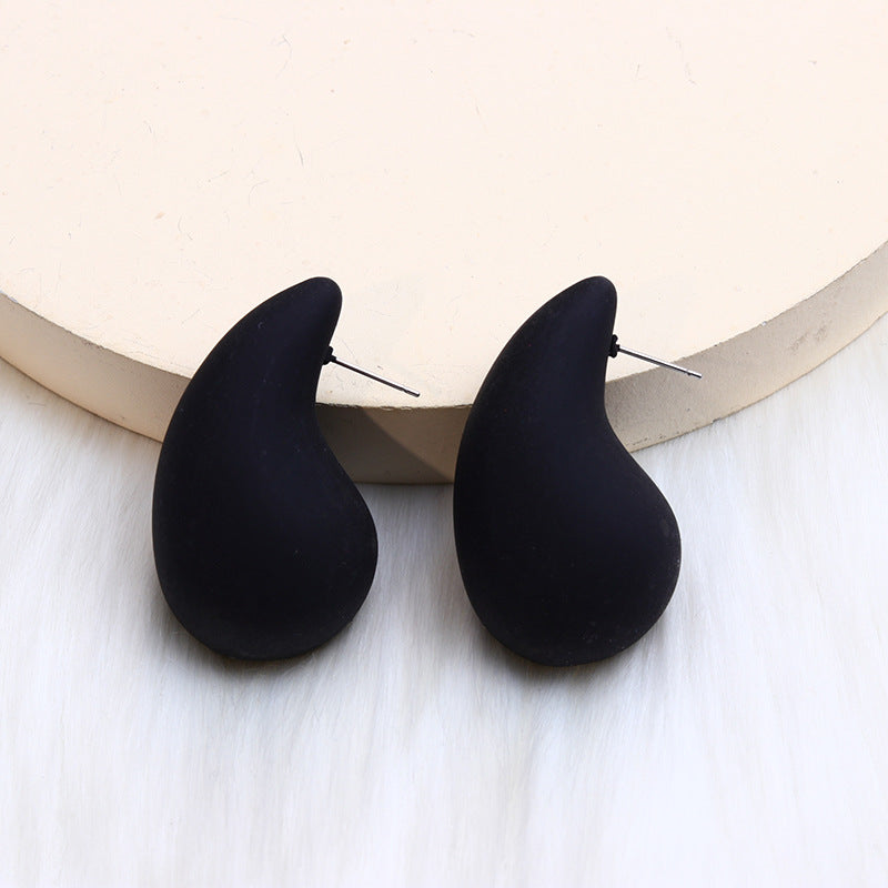 1 Pair Simple Style Water Droplets Spray Paint Arylic Ear Studs