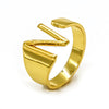 Vintage Style Geometric Letter Alloy Plating Unisex Open Rings