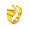 Vintage Style Geometric Letter Alloy Plating Unisex Open Rings