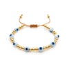 Ig Style Handmade Ethnic Style Devil's Eye Glass Copper Beaded Plating 18k Gold Plated Bracelets