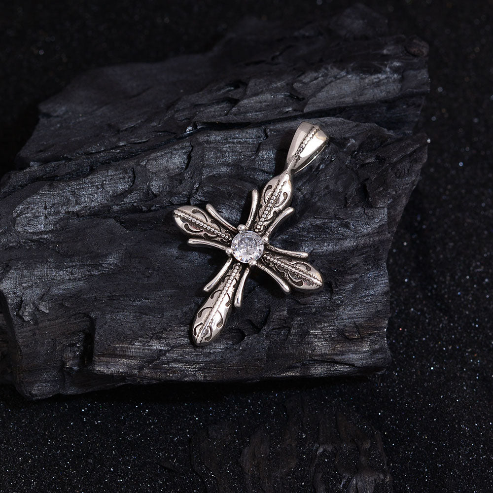 Simple Style Cross Copper Pendant Necklace