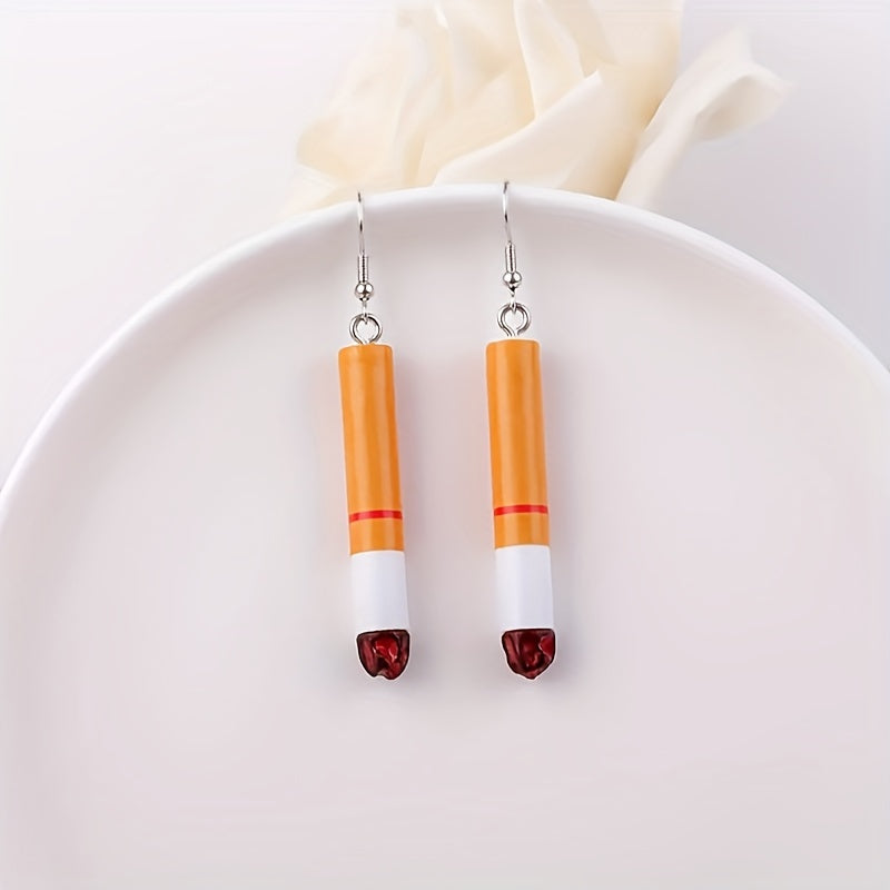 1 Pair Classic Style Color Block Resin Drop Earrings