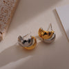 1 Pair Simple Style Color Block Plating Copper 18k Gold Plated Ear Studs