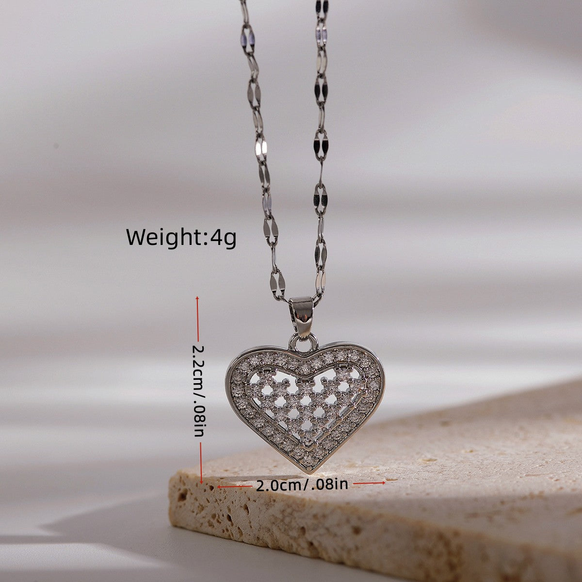 Ig Style Simple Style Devil's Eye Heart Shape Copper Plating Hollow Out Inlay Zircon 18k Gold Plated Pendant Necklace