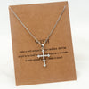 Simple Style Cross Stainless Steel Plating Inlay Zircon 18k Gold Plated Silver Plated Pendant Necklace