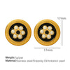 1 Pair Elegant Vintage Style Simple Style Round Plating Inlay Titanium Steel Artificial Pearls 18k Gold Plated Ear Studs