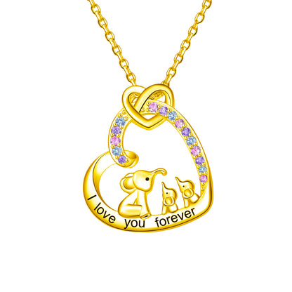 Cute Sweet Heart Shape Alloy Plating Inlay Rhinestones Gold Plated Silver Plated Women's Necklace