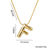 Simple Style Letter Stainless Steel Plating 18k Gold Plated Necklace