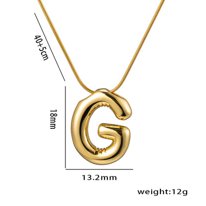 Simple Style Letter Stainless Steel Plating 18k Gold Plated Necklace