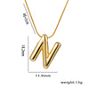 Simple Style Letter Stainless Steel Plating 18k Gold Plated Necklace