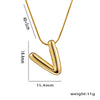 Simple Style Letter Stainless Steel Plating 18k Gold Plated Necklace