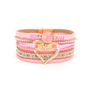 Elegant Streetwear Heart Shape Pu Leather Women's Bangle