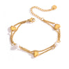 Simple Style Classic Style Solid Color Titanium Steel Plating 18k Gold Plated Bracelets