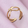 Classic Style Circle Stainless Steel Plating 18k Gold Plated Open Rings