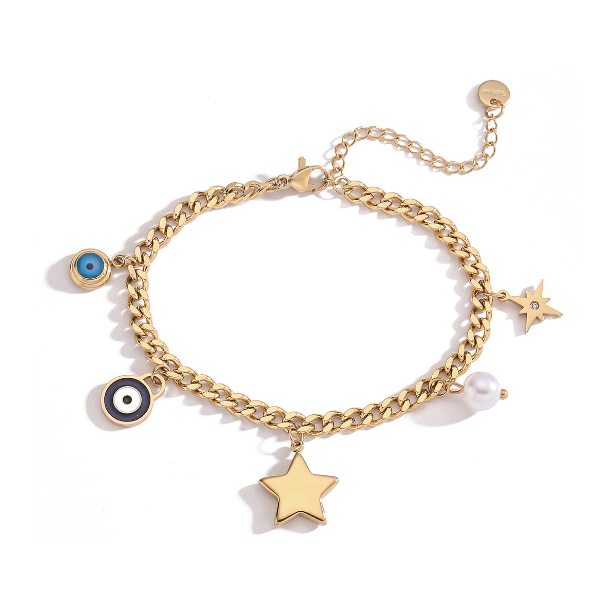 Simple Style Commute Star Copper Plating 18k Gold Plated Bracelets