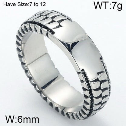 Hip-hop Retro Arrow Rhombus Titanium Steel Tungsten Steel Rings