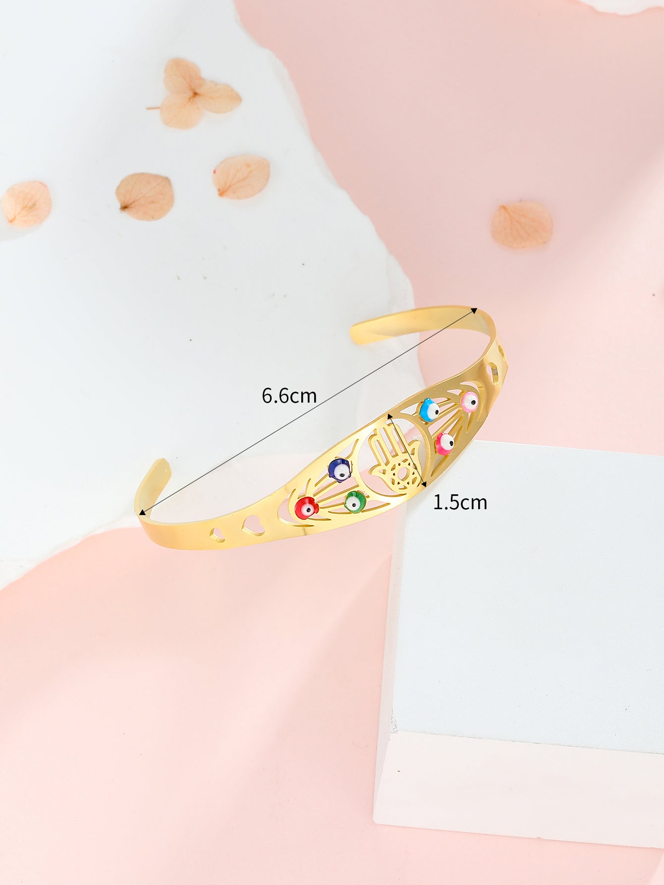 Simple Style Classic Style Color Block Stainless Steel Plating 18k Gold Plated Bangle