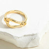 Vintage Style Simple Style Flower Copper Plating 14k Gold Plated Open Rings