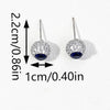 1 Pair Elegant Luxurious Round Inlay Copper Zircon Ear Studs