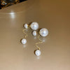 1 Pair Sweet Simple Style Heart Shape Inlay Imitation Pearl Rhinestones Pearl Drop Earrings