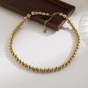 Ig Style Basic Round Stainless Steel Beaded Plating 18k Gold Plated Bracelets Necklace