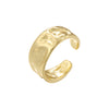 Casual Simple Style Irregular Lines Copper Plating Inlay Zircon 18k Gold Plated Open Rings