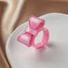 Cartoon Style Cute Bow Knot Arylic Women's Open Rings