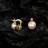 1 Pair Simple Style Round Plating Inlay Sterling Silver Artificial Pearls Gold Plated Silver Plated Earrings