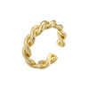 Casual Vintage Style Irregular Twist Copper Irregular Plating 18k Gold Plated Open Rings