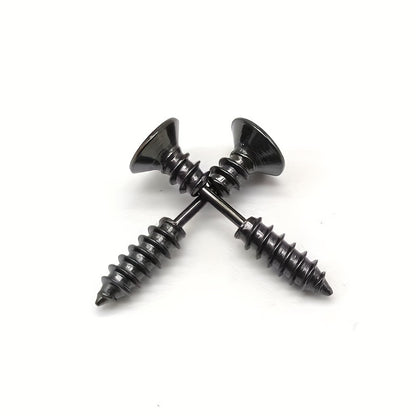 1 Piece Hip-hop Exaggerated Punk Solid Color Stainless Steel Ear Studs