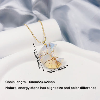 Ethnic Style Bohemian Geometric Natural Stone Plating Gold Plated Rhodium Plated Silver Plated Pendant Necklace