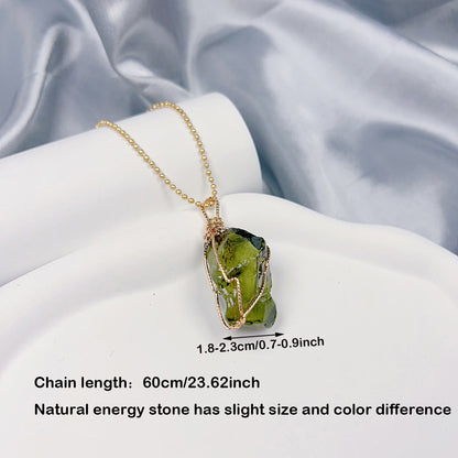 Ethnic Style Bohemian Geometric Natural Stone Plating Gold Plated Rhodium Plated Silver Plated Pendant Necklace