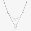 Retro Simple Style Classic Style Round Sterling Silver Plating 18k Gold Plated White Gold Plated Necklace