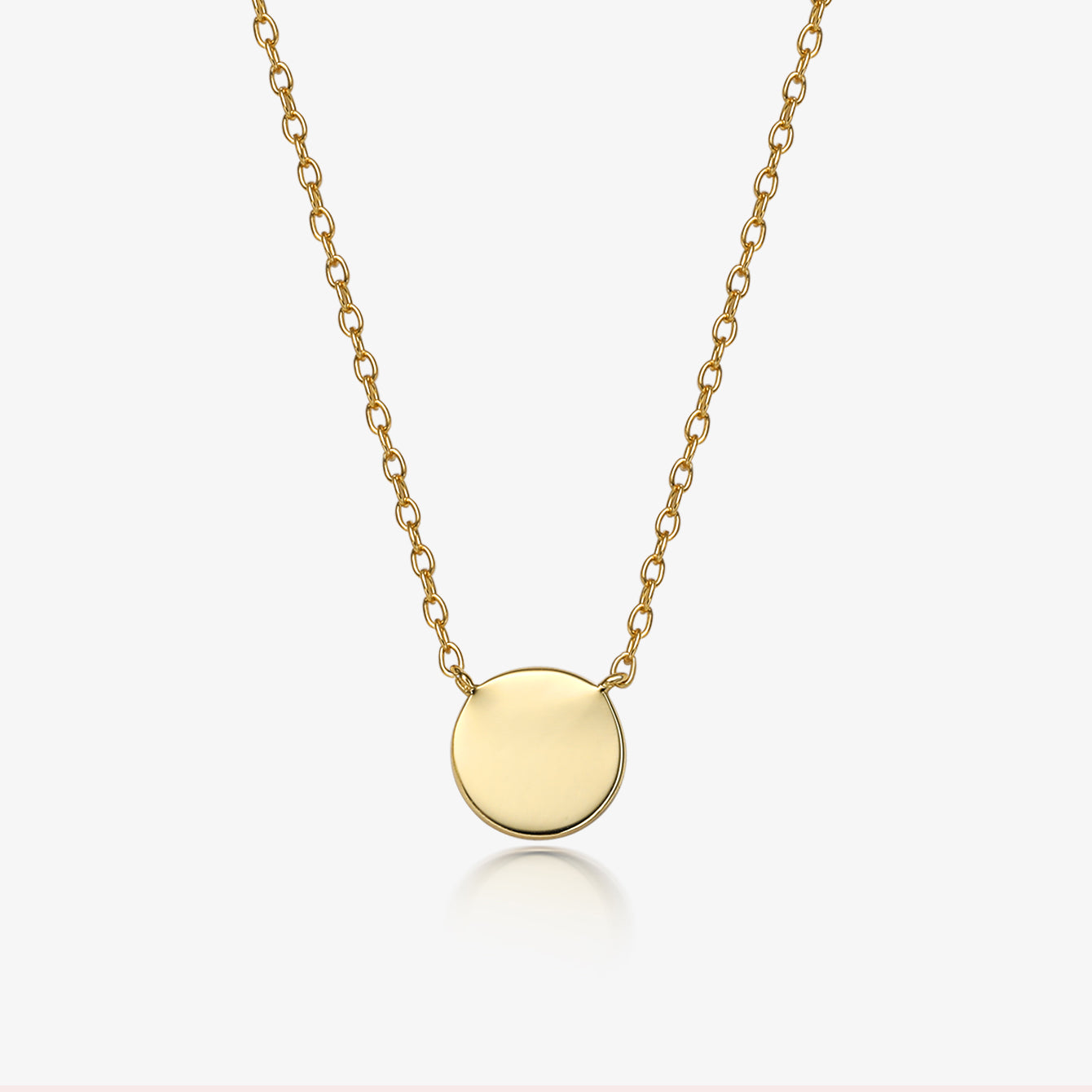 Retro Simple Style Classic Style Round Sterling Silver Plating 18k Gold Plated White Gold Plated Necklace