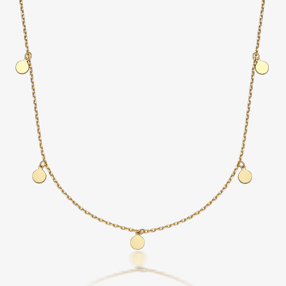 Retro Simple Style Classic Style Round Sterling Silver Plating 18k Gold Plated White Gold Plated Necklace