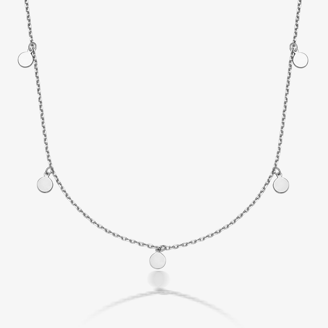 Retro Simple Style Classic Style Round Sterling Silver Plating 18k Gold Plated White Gold Plated Necklace