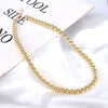 Simple Style Solid Color Copper Beaded Plating Gold Plated Necklace